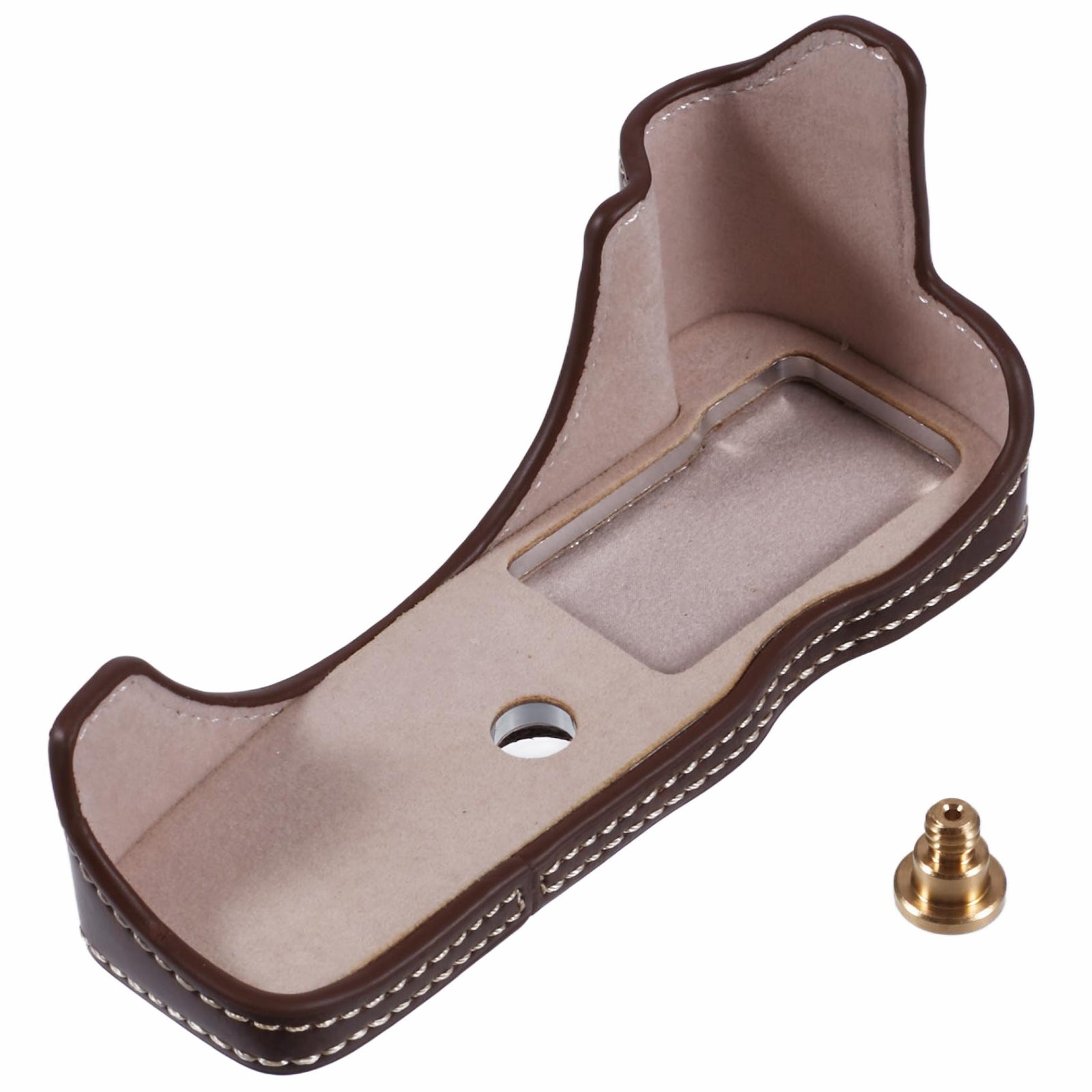 For Canon EOS R50 / R100 Camera Half Body Case PU Leather Bottom Cover with Screw For Canon EOS R50 / R100 Camera Half Body Case PU Leather Bottom Cover with Screw